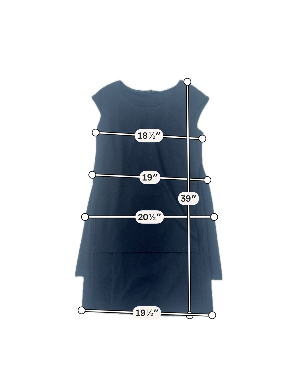 Sleek black Lafayette 148 New York layered shift dress. Size Large - Picture 9 of 10